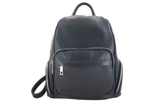 Plecak skórzany damski CASUAL - Granatowy na Arena.pl