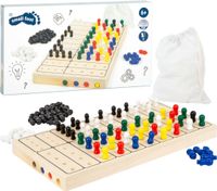 GRA LOGICZNA Codebreaker Mastermind z Drewnianą Planszą i Pionkami