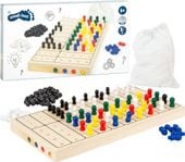 GRA LOGICZNA Codebreaker Mastermind z Drewnianą Planszą i Pionkami