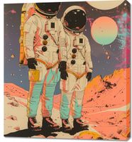 Obraz 90x100cm Astrounauci Kosmonauci