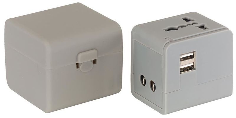 Adapter podróżny, TRAVEL MATE, szary zdjęcie 1