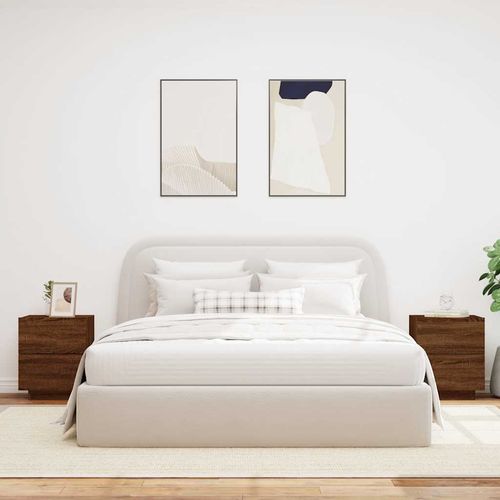 Szafki nocne z oświetleniem LED, 2 szt., kolor brązowy dąb na Arena.pl