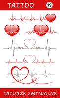 Tatuaże zmywalne Serca