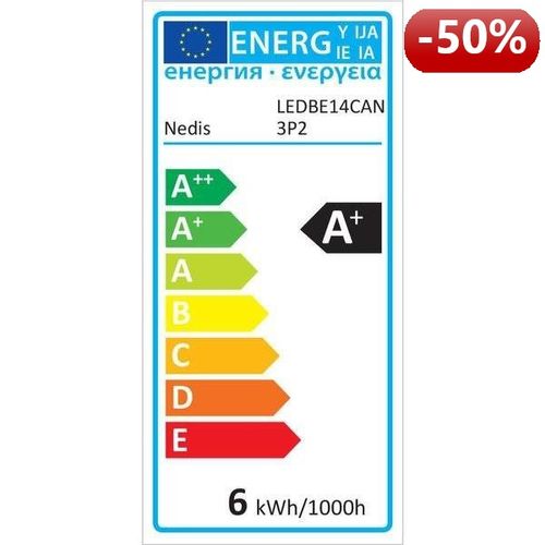 3X Żarówka Ledowa E14 5.8W Led Barwa Biała Ciepła 2700K 470Lm Nedis na Arena.pl