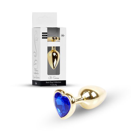 Plug-Jewellery Gold  Heart Plug- Dark Blue na Arena.pl