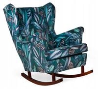 Fotel uszak ARI bujany skandynawski  ciemno zielony bujak