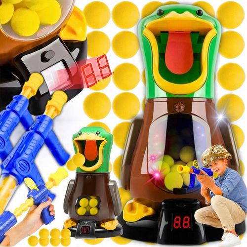 GRA GŁODNA KACZKA XXL STRZELANIE DO CELU DLA DZIECI 2 PISTELETY 24 KULKI na Arena.pl