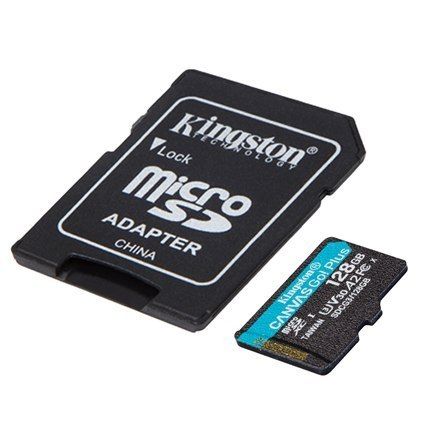 Kingston microSD Canvas Go! Plus 128 GB, MicroSD, Flash memory class 10, SD Adapter na Arena.pl