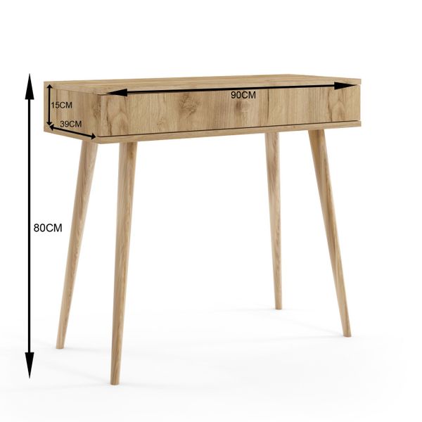 Konsola IKON w stylu skandynawskim / dąb craft złoty zdjęcie 3