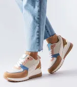 Beżowo-niebieskie sneakersy Mireault 39