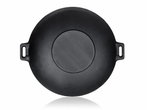 PATELNIA ŻELIWNA WOK Garnek duża ciężka 36,5 cm na Arena.pl