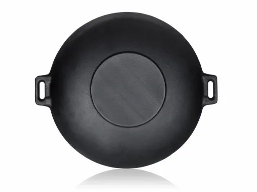 PATELNIA ŻELIWNA WOK Garnek duża ciężka 36,5 cm zdjęcie 14