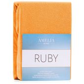 Prześcieradło Frotte Rubin z gumką pomarańczowe 120x200 +30 cm AmeliaHome