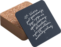 Podstawka korkowa – Wiara jest gwarancją tego… Hbr 11,1