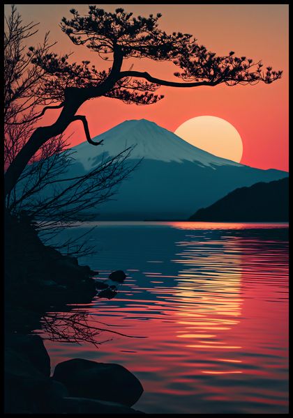 Plakat 68x98cm Góra Wieczorem zdjęcie 2
