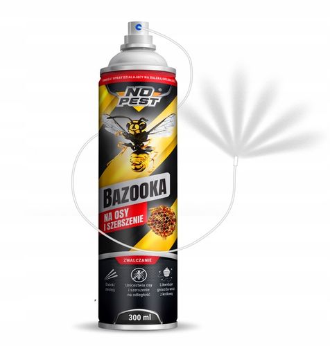 SILNY SPRAY PREPARAT OPRYSK ŚRODEK NA OSY SZERSZENIE GNIAZDA BAZOOKA na Arena.pl