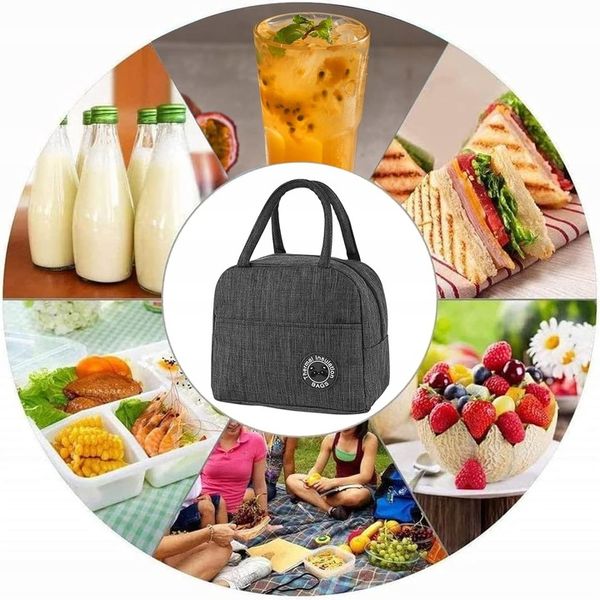 TORBA LUNCHBOX PIKNIKOWA NA ŚNIADANIE TERMICZNA IZOLACYJNA ŚNIADANIOWA zdjęcie 6