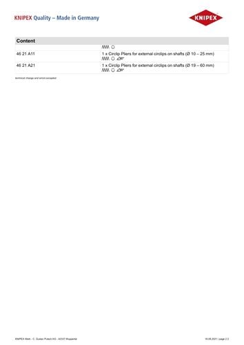 zestaw szczypiec do pierścieni osadczych 8-cz. 00 20 04 v01 - kn 00 20 04 na Arena.pl