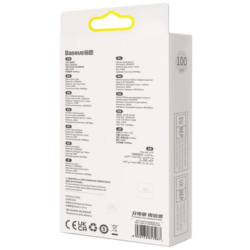 kabel usb do usb-c baseus glimmer, 100w, 1m (czarny) na Arena.pl