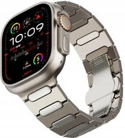 BRANSOLETA TYTANOWA PASEK DO APPLE WATCH ULTRA 1 2 49mm + SZKŁO HARTOWANE