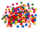 KORALIKI DREWNIANE DO BRANSOLETEK RĘKODZIEŁA BIŻUTERII MIX KOLOR 5MM 100SZT