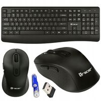 BEZPRZEWODOWA KLAWIATURA MYSZ Z PODPÓRKĄ POD NADGARSTEK ZASIĘG do 8 metrów