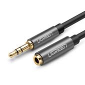 przewód kabel przedłużacz do słuchawek aux 3.5mm mini jack 1m srebrny