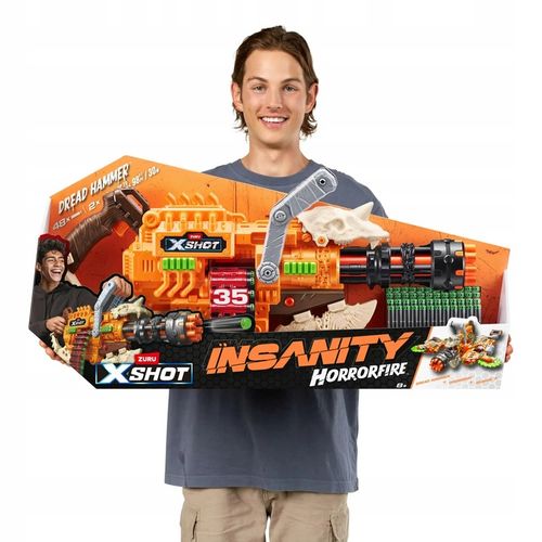 MINIGUN X-SHOT HORRORFIRE DUŻY PISTOLET KARABIN DREAD HAMMER + GOGLE NERF na Arena.pl