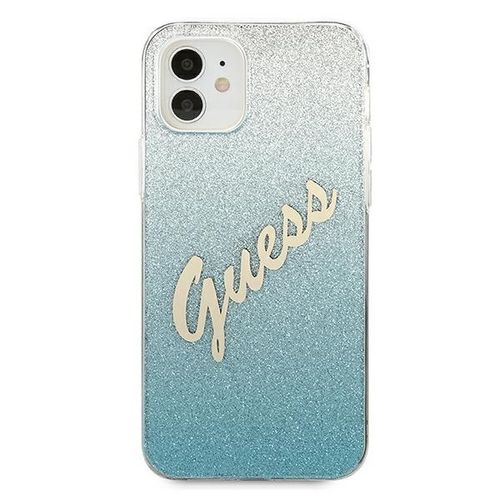 Guess GUHCP12SPCUGLSBL iPhone 12 mini 5,4" niebieski/blue hardcase Glitter Gradient Script na Arena.pl
