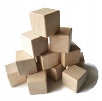 Klocki drewniane DUŻE 12 szt natural POLSKIE eko