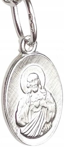 Łańcuszek Srebrny Medalik Komplet Srebrny (na PREZENT / KOMUNIA / Chrzest) na Arena.pl