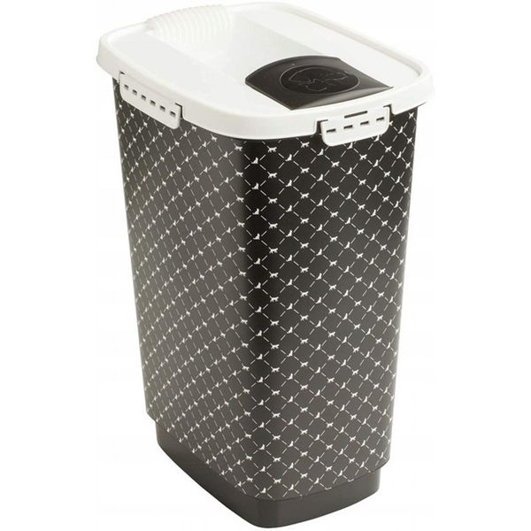 Rotho CODY 25 l biało-czarny pojemnik na suchą kar zdjęcie 1