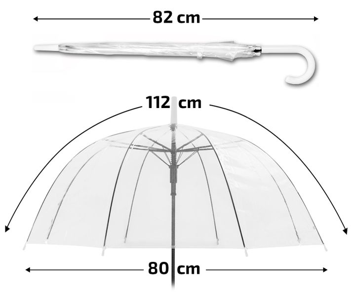 Duży parasol przezroczysty ślubny REGENBERG na Arena.pl