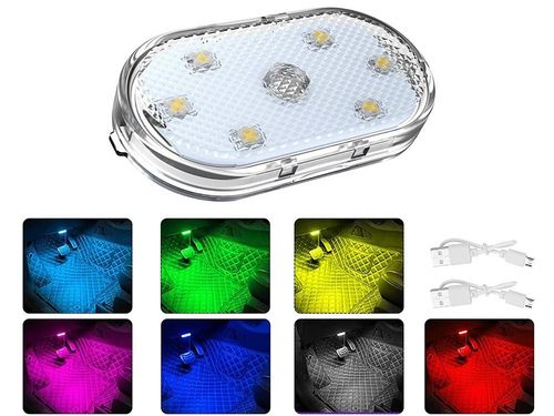 LAMPKA 6 LED RGB DO SAMOCHODU OŚWIETLENIE WNĘTRZA DODTYKOWA BEZPRZEWODOWA na Arena.pl