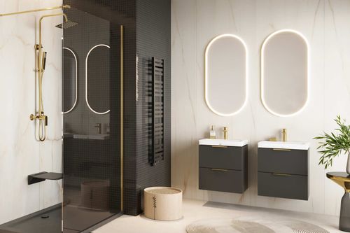 Horos grzejnik łazienkowy 121x35 cm, czarny soft na Arena.pl