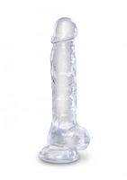 8 inch cock with balls transparant king cock