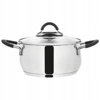Garnek stalowy ze szklaną pokrywką DALIE 16 cm, 1,8 l