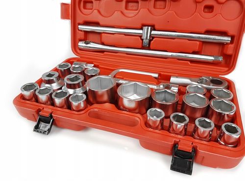 klucze nasadowe 26pcs 3/4"&1" 21-65mm 6-kąt na Arena.pl