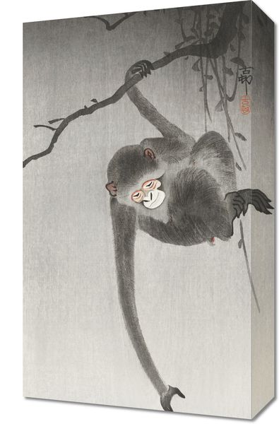 Obraz 30x50cm Monkey 2, Koson Japoński Vintage do Salonu zdjęcie 1