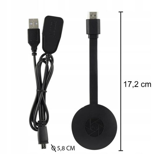 ADAPTER WIFI HDMI BEZPRZEWODOWY MIRRORSCREEN CHROMECAST 2W1 DUŻY na Arena.pl