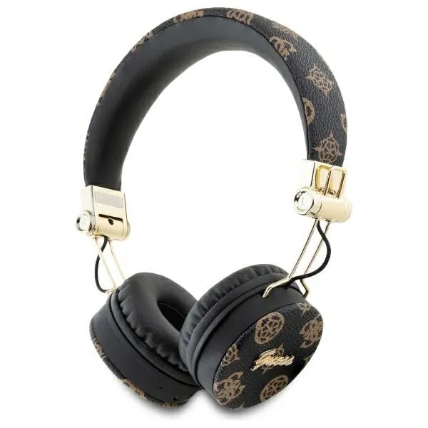 Słuchawki nauszne Bluetooth Guess Peony Script Round Shape ENC - czarne zdjęcie 1