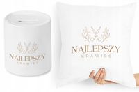 Dla Krawca Krawcowej Zestaw Poduszka + Skarbonka Z Nadrukiem Ze Zdjęciem