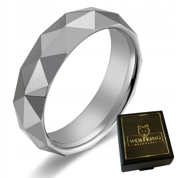 OBRĄCZKA PIERŚCIEŃ z Wolframu WOLFRING EU19 US09 zdjęcie 1