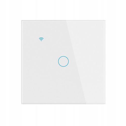 WŁĄCZNIK WYŁĄCZNIK ŚWIATŁA SZKLANY WIFI BIAŁY POJEDYNCZY 1G TUYA SMART ⌀60 na Arena.pl