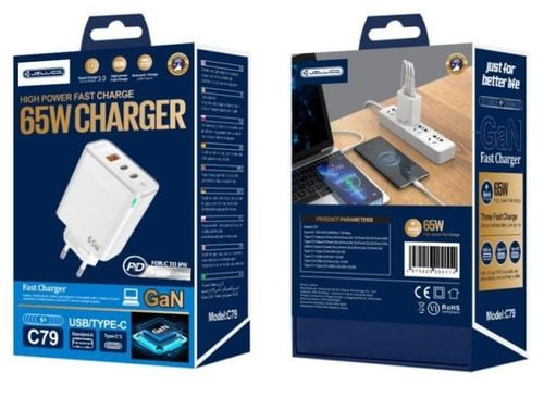 JELLICO Ładowarka C79 65W 2xUSB-C USB3.0 kabel C-C na Arena.pl