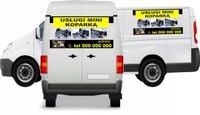 Reklama Naklejka na samochód USŁUGI MINI KOPARKĄ