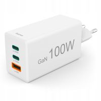 Ładowarka sieciowa HAMA GaN 2x USB-C 1x USB-A mini PD 100 W Biały