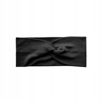 Opaska damska wełniana merynos ciepła czarna