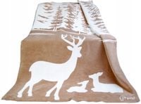 Koc Glamour bawełniany 150x200 Greno świąteczny Świąteczny Las