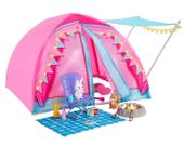 Barbie HGC18 Namiot kempingowy +2 lalki i 20 akcesoriów